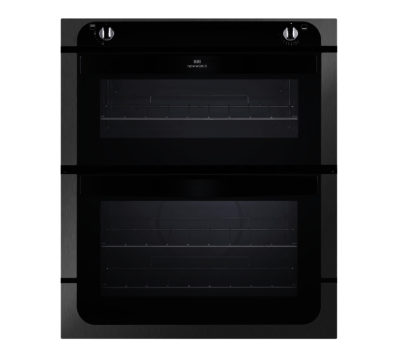 New World NW701G Gas Built-under Oven - Black & Stainless Steel